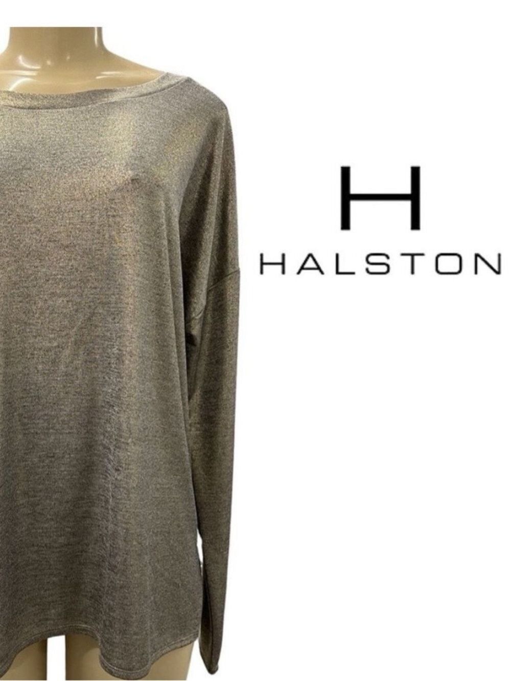 Metallic Gold Top by H Halston Small Oversized